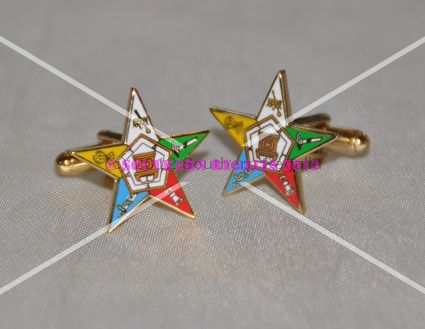 Order of the Eastern Star Gold Plated Cufflinks